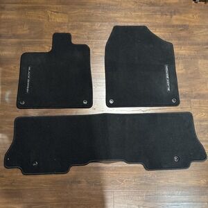 Honda Pilot 2016 - 2023 OEM Black Edition Embroidered Logo Floor Mats EUC